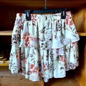 Floral Mini skirt